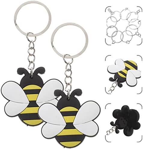 Didiseaon Slatka pčela pčela zabava Favors Pokloni Metalni pčelinji prsten za ključeve 24pcs Proljeće