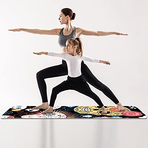 Siebzeh lobanje uzorak Premium debeli Yoga Mat Eco Friendly gumene zdravlje & amp; Fitness non Slip Mat za