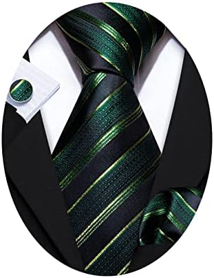 Barry.Wang Stripe muške kravate set klasične tkane kravate sa maramicom manžetne formalne
