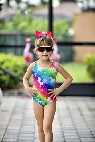 Funnycokid Djevojke Jednodijelni Kupaći Kostimi Štampani Kupaći Kostim Podesivi Kupaći Kostimi Na Plaži 3-10 Godina