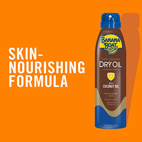 Banana brod Ultra Mist ulje za suho tamnjenje, Reef Friendly, Clear Sunscreen Spray, SPF 4, 6oz. -