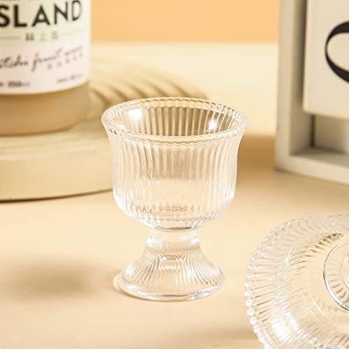 Lysenn Clear shot Glasses Set 8 - elegantne vertikalne trake Tequila naočare – vrhunski kvalitet