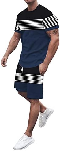 Xiloccer muški sportski set ljeto 2 komada odjeće set kratkih rukava majica i kratke hlače, ležerne stilske trenerke