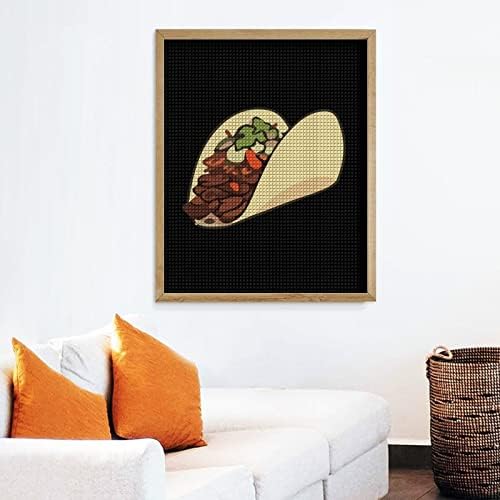 Tacos decorative Diamond painting Kits Funny 5D DIY Full Drill Diamond Dots Pictures Home Decor 16 x20