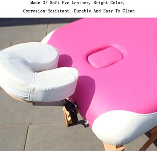 ZYHHDP sklopivi masažni krevet, Spa stolica sa ovalnim zadebljanim rupom za disanje podesive bukove noge, za Salon Clinic Lash Tattoo Shop