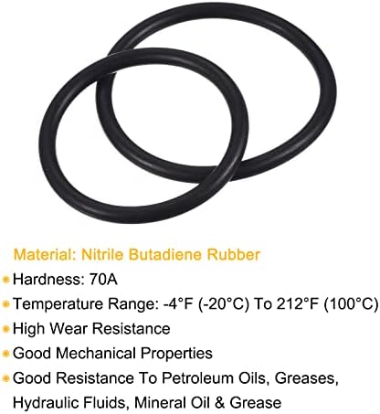 Mekaniksilnost nitril guma O-prstenovi 58mm 67mm od 48mm 57mm ID 5mm brtva debljine, crna 20in1 set