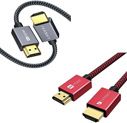 Ivanky HDMI kabel 4K 10 FT i 6,6 ft HDMI kabel 2.0