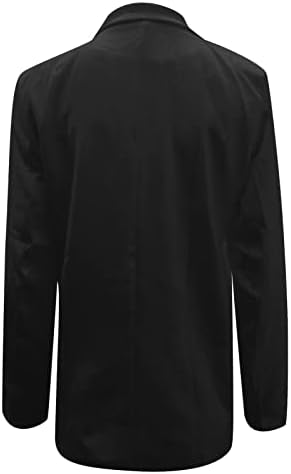 Blazer jakna za žene predimenzionirani dvostruki grudi revel s dugim rukavima Otvoreno prednje odijelo Plus