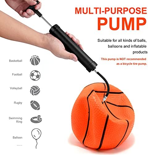 Portable 10 inča Lopta pumpa Kit, balon pumpa, Košarka pumpa zrak pumpa sa 5 igle, 1 mlaznica & produžetak crijevo