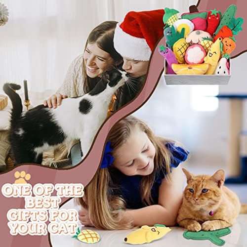 16 kom catnip Toys cat Toys za unutrašnje mačke Lager Size plišane mačke jastuk igračke slatke interaktivne