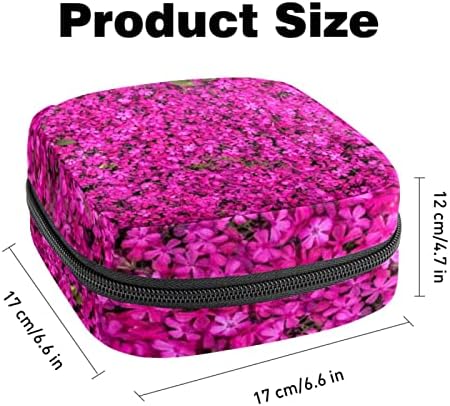 Period torba, higijenski ulošci torba sa zatvaračem Tampon torba za žene djevojke ženska Menstruacijska torbica sa patentnim zatvaračem Mini kozmetička torba za torbicu, Pink Flowers Spring Floral