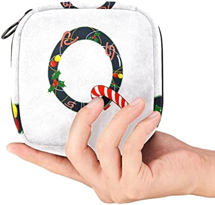 ORYUEKAN torba za odlaganje higijenskih uložaka, prenosive torbe za menstrualne jastučiće za višekratnu upotrebu, torbica za odlaganje tampona za žene djevojke, Božićno pismo iz crtića Q
