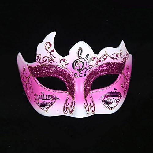 AOF Halloween masquerade ball maska ​​Zlatni prah Multi ugao odrasla djevojka zabava maska ​​poluoče princeza Venecija maska ​​Polygonal28h-ružičasta15.512cm