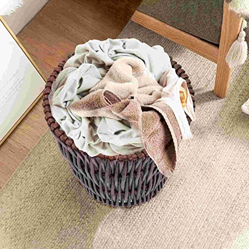 Amabeaqcb rattan smeće može kućni dnevni boravak toaletni papir košarica za pohranu kante za smeće