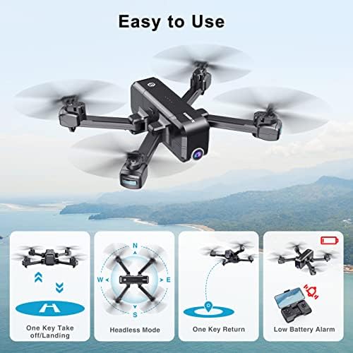 LETCREN dronovi sa 2.7 K kamerom za odrasle X103W sklopivi Drone FPV Live Video, odrasli početnici,
