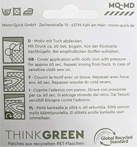 Mono Brze reciklirane zakrpe, zakrpa za gvožđe, izrađene od recikliranih PET boca, misle zeleno