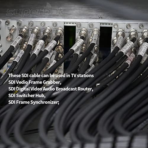 Superbat SDI kabel BNC kabel 3G / 6g / 12g Belden 1694A kabl 10ft, podržava HD-SDI / 3G-SDI / 4K videozapis CCTV sistema, SDI precizni video kabel