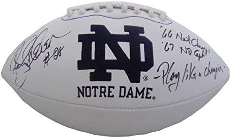 Rocky Bleier potpisao Notre Dame Irski Stat Logo nogomet JSA-autogramom College Footballs