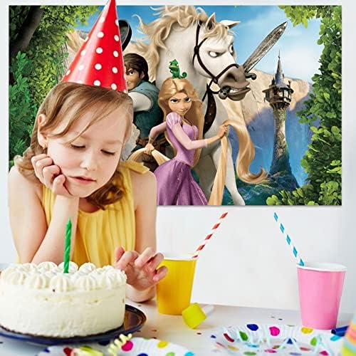 Tudin Rapunzel Party Dekoracije, Rapunzel rođendan pozadina, 5x3Ft zapetljana Rapunzel rođendanske