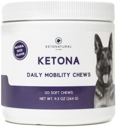 Ketona Daily Mobility Chews za pse, prirodni ukus patke, zdravi suplementi za podmazivanje
