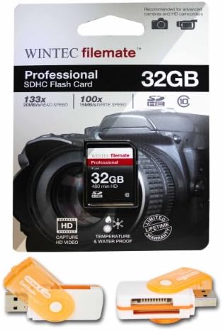 32GB klase 10 SDHC velike brzine memorijska kartica za CANON PowerShot SD4500. Savršeno za brzo kontinuirano snimanje i snimanje u HD-u. Dolazi sa Hot Deals 4 manje sve u jednom čitač okretnih USB kartica i.