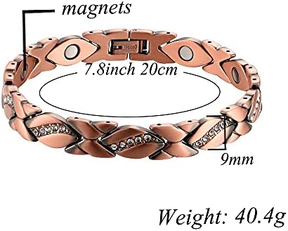 BIOMAG magnetske narukvice za žene za artritis i zglob, titanijum kristalna narukvica s jakim vezom