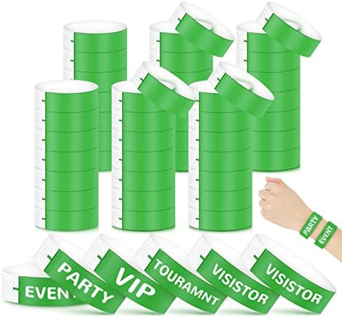 600 Count neonsko zelene narukvice za događaje 3/4 papir ručni bendovi Party VIP identifikacija narukvica Bulk