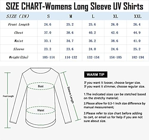 Ženske UPF 50+ duge rukave UV trening majice osip Guard brza suha majica za trčanje Yoga Tops