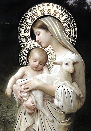 Nevinost Zlatna Folija Djevice Marije-Vjerska Zidna Umjetnost Laminirani Print Neuramljeni Poster