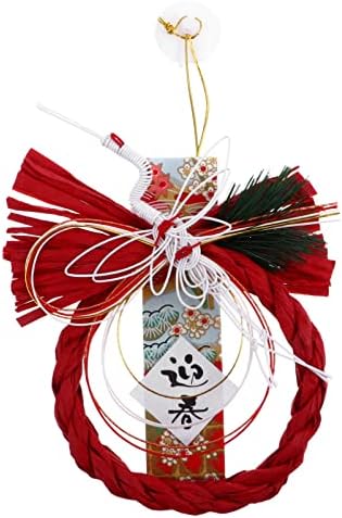 Prettyzoom Japanese New Year Ornamenti Slama vijeka ulaznih vrata Viseći ukrasi za novogodišnje zabavne ukrase