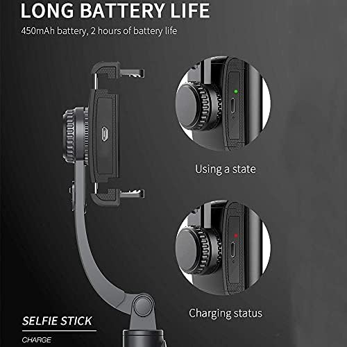 Enkarl Gimbal stabilizator kompatibilan sa iPhone Smartphone Android, Selfie Stick stativ, prijenosni proširivi 3 u 1 Stativ za telefon Selfie Stick sa bežičnim daljinskim kompatibilnim sa iPhoneom