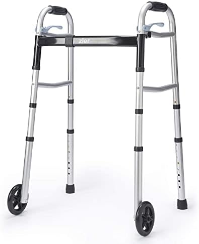 Zler uska sklopiva hodalica za starije osobe, lagana nosača do 300 lb, Podesiva tuš kabina 300lb medicinska