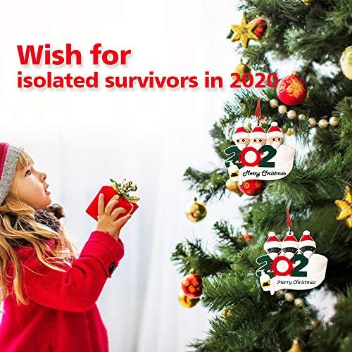 Personalizirani božićni ukras od 2020 1-7 članovi porodice, DIY preživio obiteljski prilagođeni božićni
