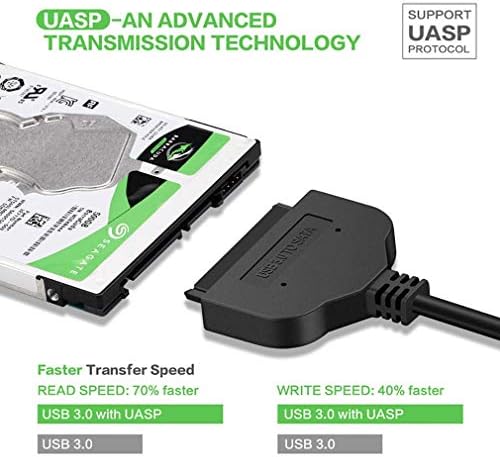 Valuegist USB 3.0 do 2.5 SATA III Adapter za čvrsti disk kabl, konverter za 2.5 SSD/HDD