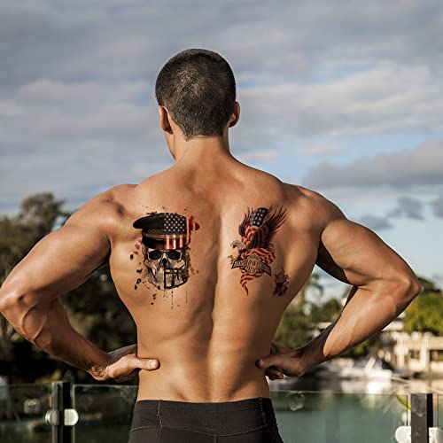 Aiekule privremene tetovaže fierce lažne tetovaže 12 listova za muškarce i žene, pola ruke privremene