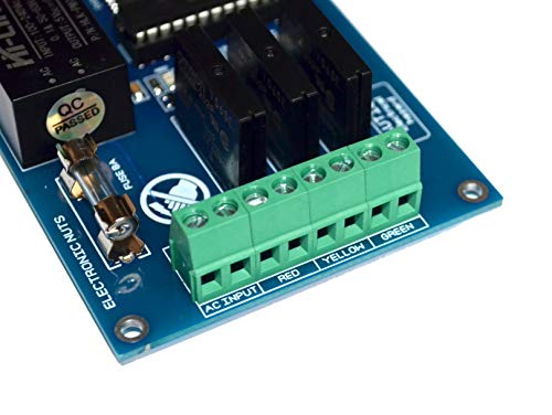 Sekvencer kontrolera semafora 3 Kanal 80-240VAC 50/60hz bešumno SSD. Radi za / programabilno sa Arduino IDE 3 kanalom ili za željezničke znakove