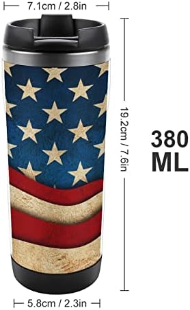 Zvezda i pruga USA zastava od nehrđajućeg čelika izolirana šalica za kavu Modni trzici izdržljive krigle