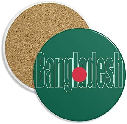 Bangladeš Zemlja Zastava Naziv Keramički nosač kupalice za šalice upijajuća kamena za piće 2pcs poklon