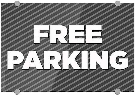 CGsignLab | Besplatni parking -Sripes sivi premium akrilni znak | 18 x12