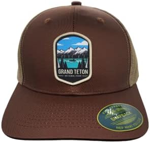 Grand Teton Trucker Hat s Nacionalnim parkom Tkani krpa