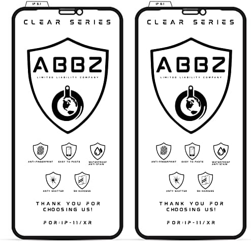 ABBZ - [Clear Series iPhone 11 / XR [6.1] kaljeno staklo za zaštitu ekrana 9h tvrdoća 2-PACK