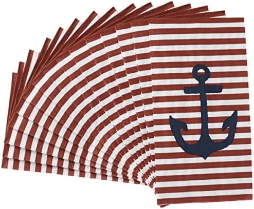 Boston International 16 Grof Yacht Club 3-slojni papir za ručnik za goste, crveno sidro