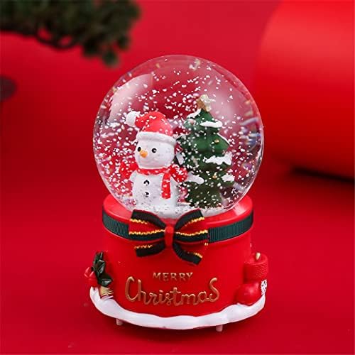 SLNFXC Creative Christric Crystal Ball Music Box Dječji student Djevojke Birthday Gift Santa Claus Svjetlosvjetna pahuljica