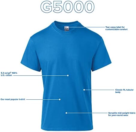 Gildan Teška Pamučna Majica Za Odrasle, Stil G5000, Multipack