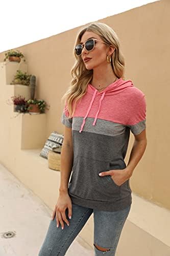 Ženski vrhovi ljetna odjeća Hoodies za žene majice Casual kratki rukav modni bluze trendi tunike Camisas