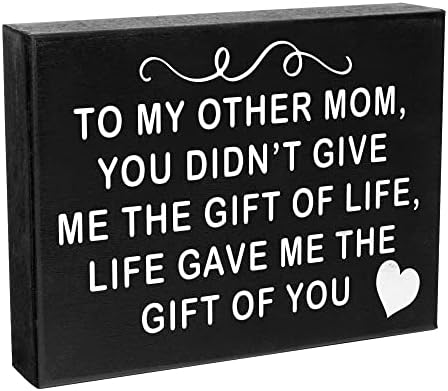 JennyGems mojoj drugoj mami, život mi je dao dar tebe drveni znak, Bonus mamine poklone, poklon za maćehu hraniteljicu, svekrvu, zidni dekor, napravljen u SAD