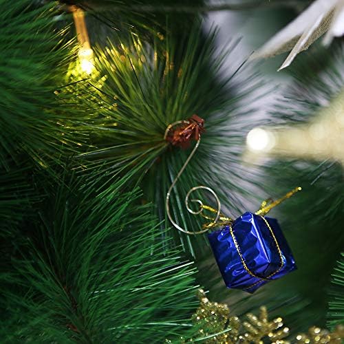 160 komada srebrni i zlatni božićni ukrasni vješalice od nehrđajućeg čelika kuke za božićne dekorativne sjevernice Xmas Dekoracija s kuke