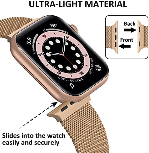 Mosstek Metal Band kompatibilan sa Apple Watch Band 38mm 42mm 40mm 44mm 41mm 45mm 49mm za žene