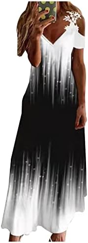 FQZWONG haljine za žene 2023 Party Sexy maxi haljina plus veličina Ležerni odmor Boho dugačka zasebnjače estetska odjeća