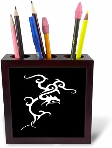 3drose minimalistički japanski plemenski stil zmajeva umjetnost u držačima olovki s bijelim pločicama